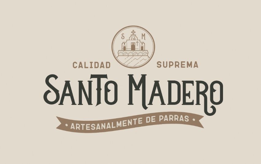 Diseño de logotipo y empaque Santo Madero