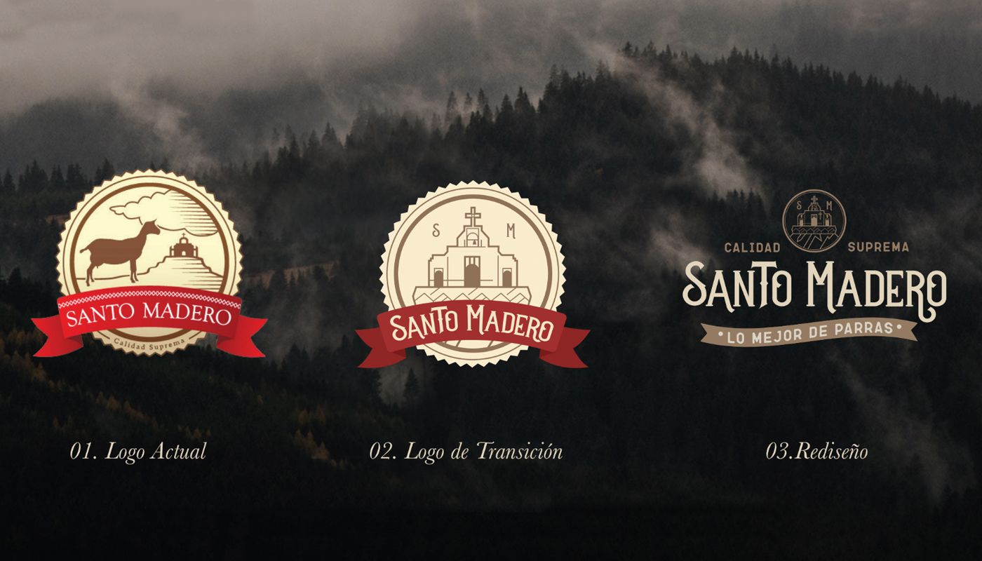 Diseño de logotipo y empaque Santo Madero